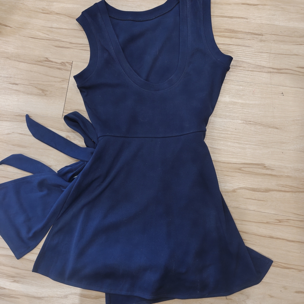 Elegant Navy Blue Mini Dress